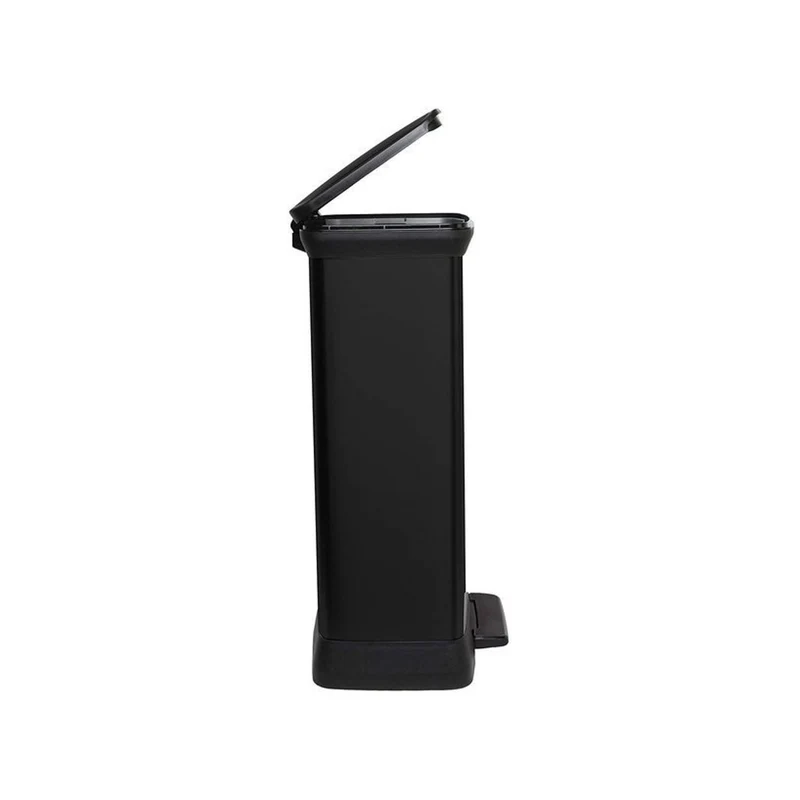 CURVER DECO BIN 50L Black Pedal Bin with Removable Compartment Elegant Modern Design No Prints