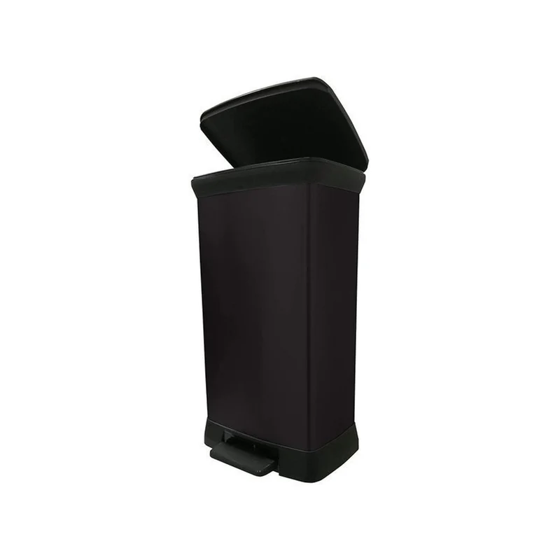 CURVER DECO BIN 50L Black Pedal Bin with Removable Compartment Elegant Modern Design No Prints