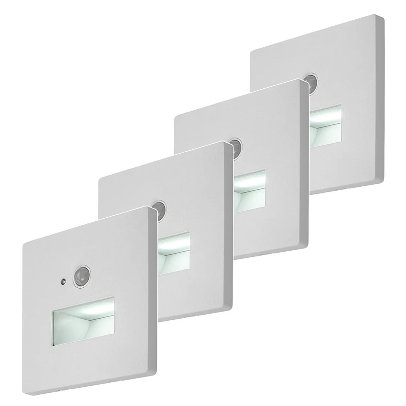 Lunca LED 1W IP20 White 3000, 4500, 6500 K Light with Motion Sensor and Light Sensor, 77198, 4 pieces