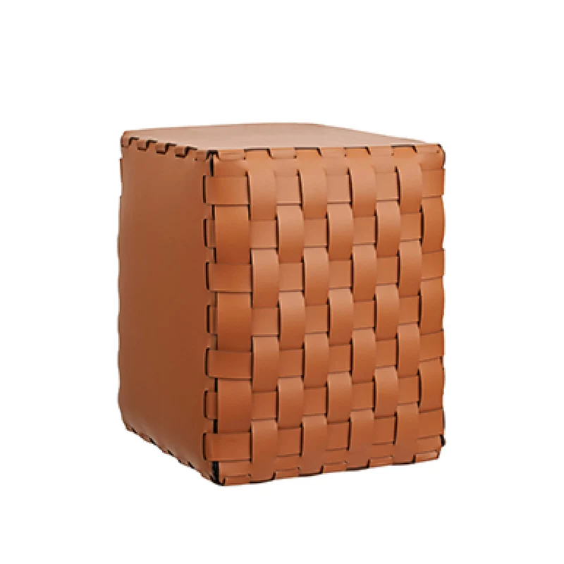 Leather POUF by Ekaterina Borovkova for ADJ STYLE