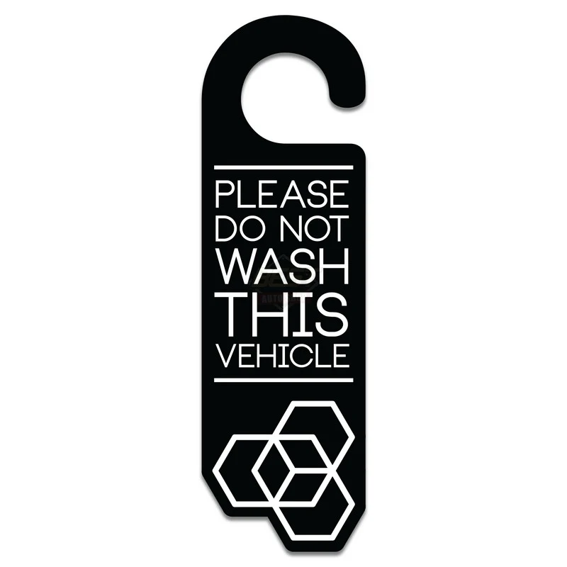 PANCARTE DO NOT WASH PVC BLACK / WHITE