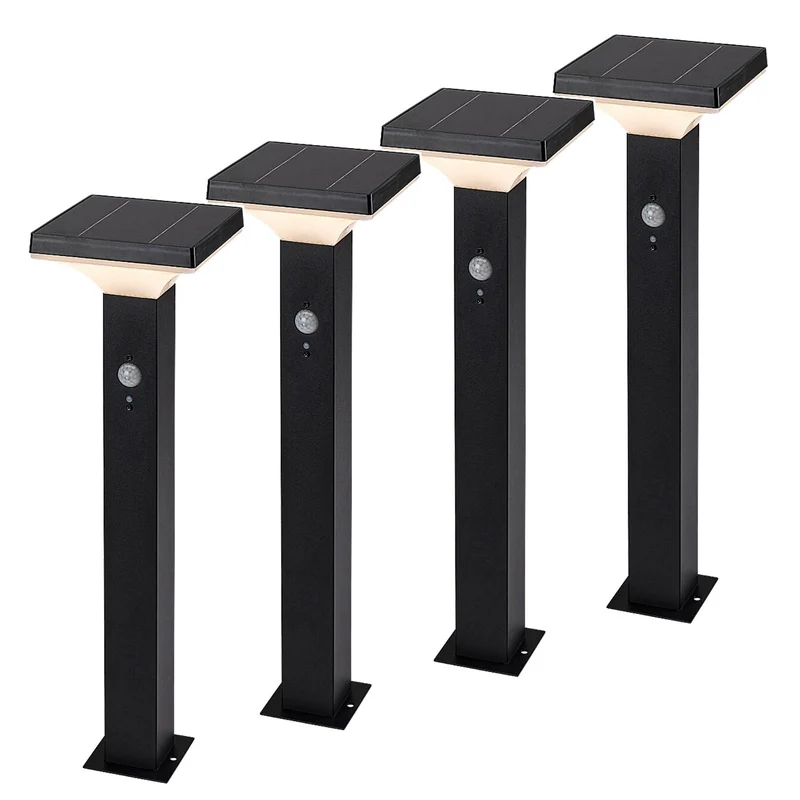 Rabalux Outdoor Solar Floor Lamp, 4W LED, IP44, Black, Geleen, 4 pieces