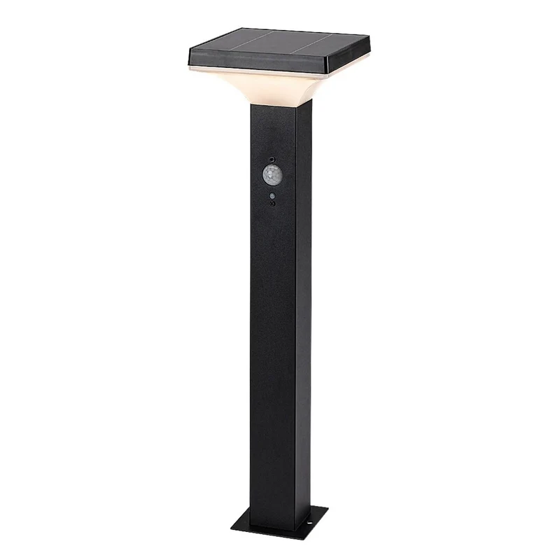Rabalux Outdoor Solar Floor Lamp, 4W LED, IP44, Black, Geleen, 2 pieces