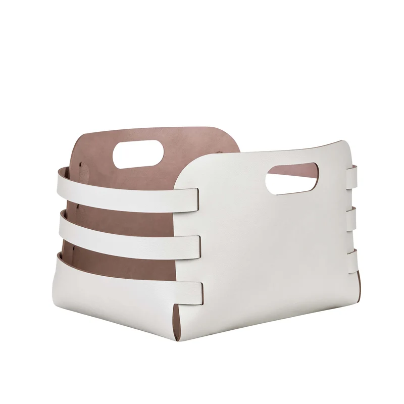 Leather Basket RIGA by Ekaterina Borovkova for ADJ STYLE