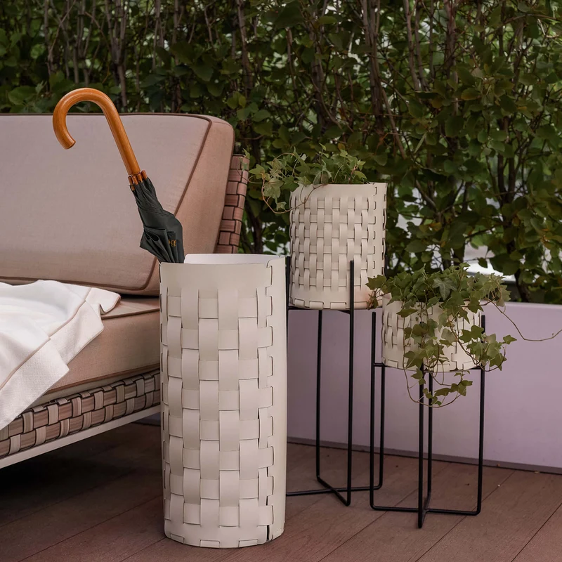 Leather Umbrella Stand BOTTEGA by Ekaterina Borovkova for ADJ STYLE