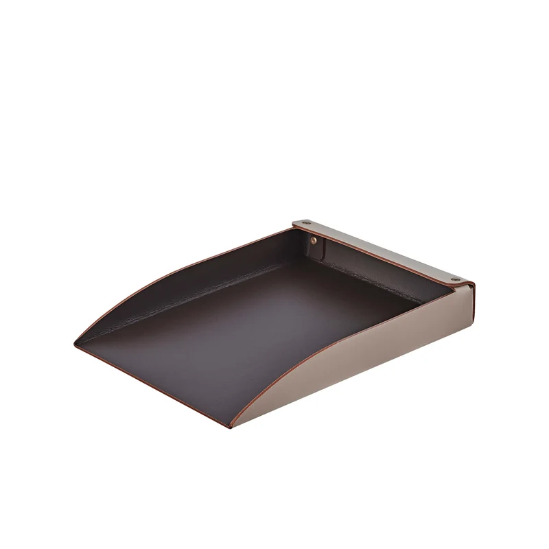 Leather Desk Set – Paper Tray & Pen Holder by Ekaterina Borovkova for ADJ STYLE