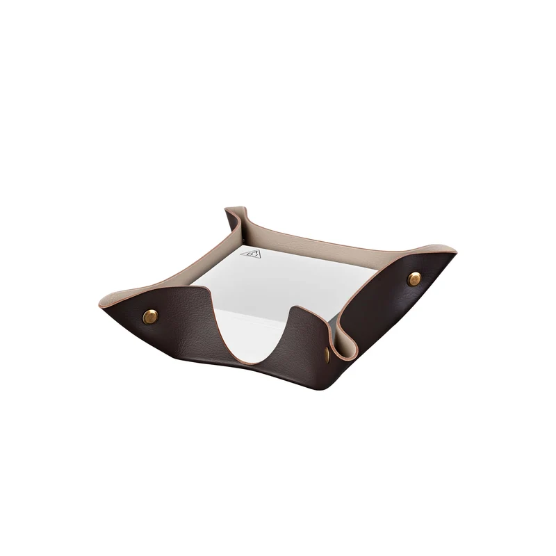 Leather Desk Set – Paper Tray & Pen Holder by Ekaterina Borovkova for ADJ STYLE
