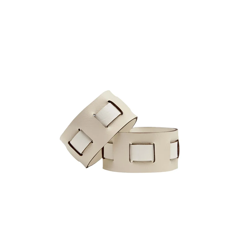 Leather Octagonal PLACEMAT & Napkin Rings BOTTEGA by Ekaterina Borovkova for ADJ STYLE
