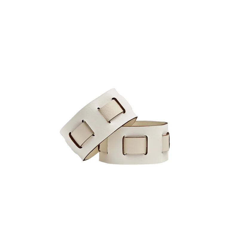 Leather Octagonal PLACEMAT & Napkin Rings BOTTEGA by Ekaterina Borovkova for ADJ STYLE