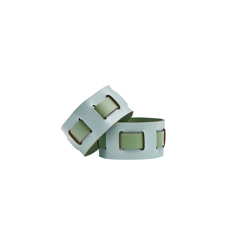 Leather Octagonal PLACEMAT & Napkin Rings BOTTEGA by Ekaterina Borovkova for ADJ STYLE