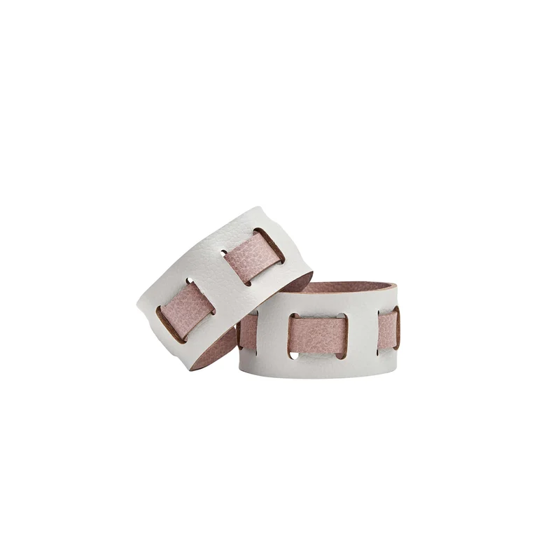 Leather Octagonal PLACEMAT & Napkin Rings BOTTEGA by Ekaterina Borovkova for ADJ STYLE