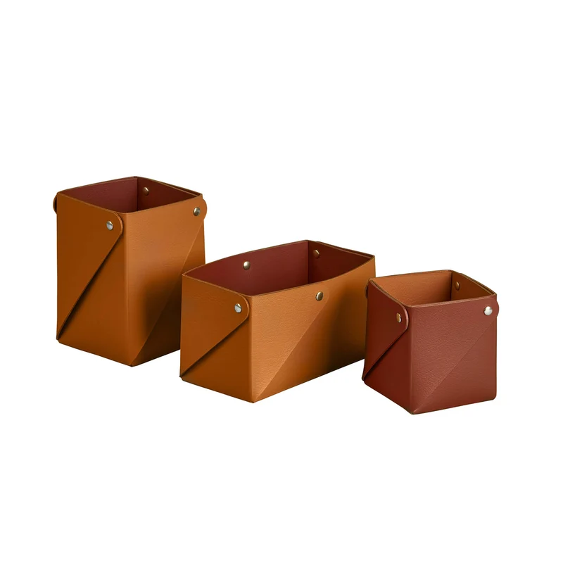 Leather Box MIU Set of 3 by Ekaterina Borovkova for ADJ STYLE