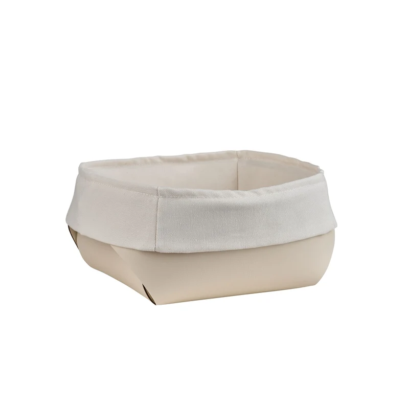 Leather Bread Basket with Cotton Bag Set of 2 by Ekaterina Borovkova for ADJ STYLE