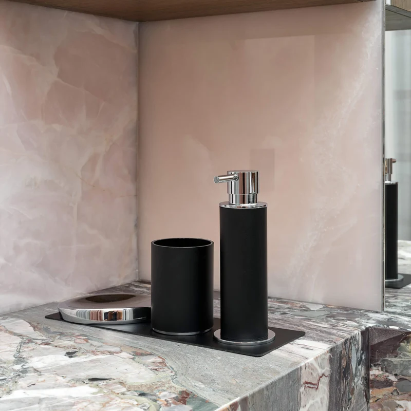 Leather Bathroom Set by Ekaterina Borovkova for ADJ STYLE
