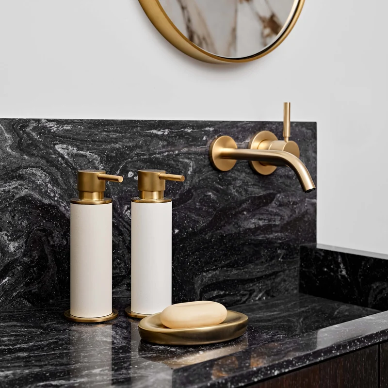 Leather Bathroom Set by Ekaterina Borovkova for ADJ STYLE