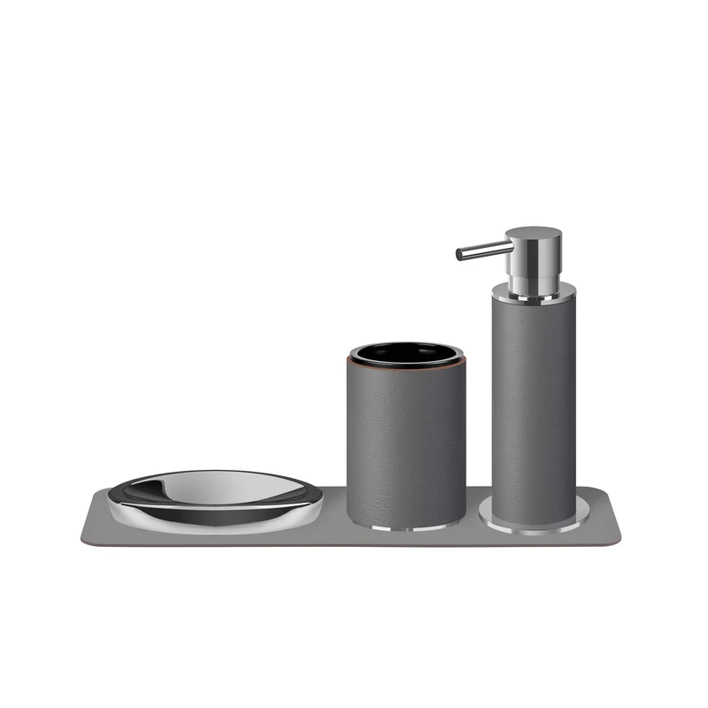 Leather Bathroom Set by Ekaterina Borovkova for ADJ STYLE