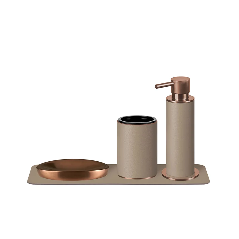 Leather Bathroom Set by Ekaterina Borovkova for ADJ STYLE