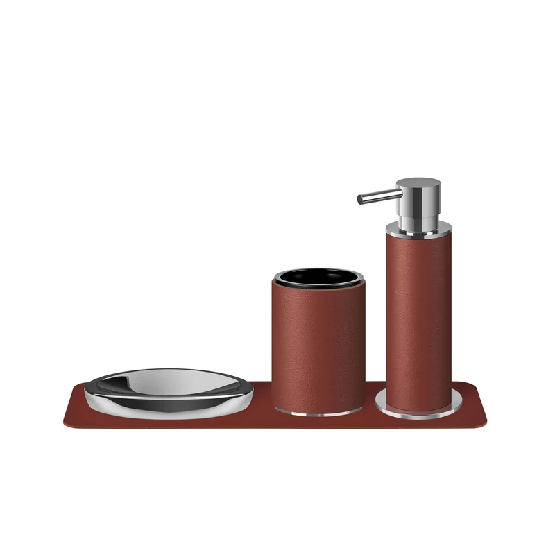 Leather Bathroom Set by Ekaterina Borovkova for ADJ STYLE
