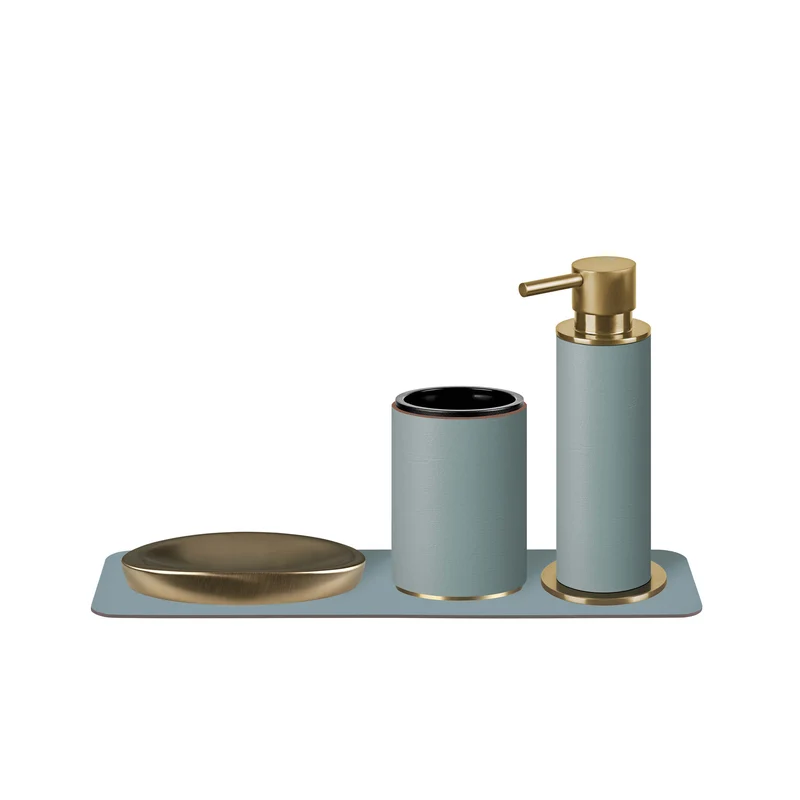 Leather Bathroom Set by Ekaterina Borovkova for ADJ STYLE