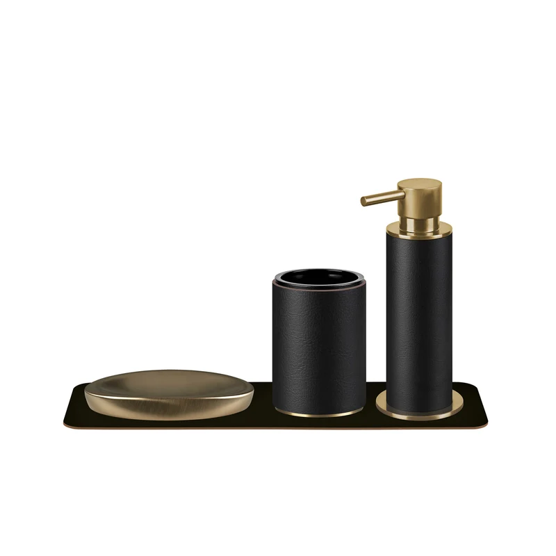 Leather Bathroom Set by Ekaterina Borovkova for ADJ STYLE
