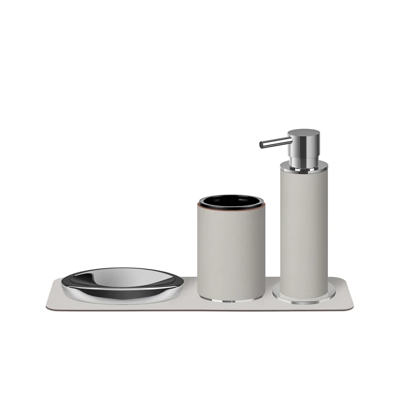 Leather Bathroom Set by Ekaterina Borovkova for ADJ STYLE