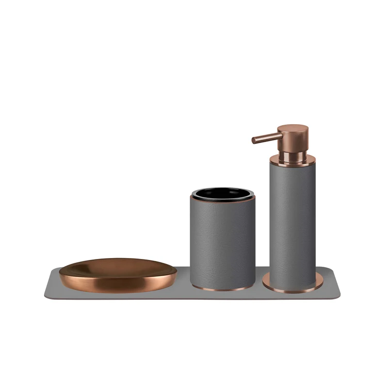 Leather Bathroom Set by Ekaterina Borovkova for ADJ STYLE