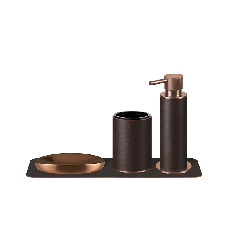 Leather Bathroom Set by Ekaterina Borovkova for ADJ STYLE