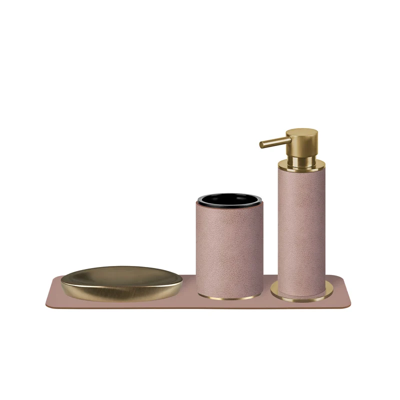 Leather Bathroom Set by Ekaterina Borovkova for ADJ STYLE