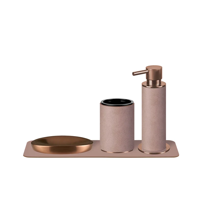 Leather Bathroom Set by Ekaterina Borovkova for ADJ STYLE