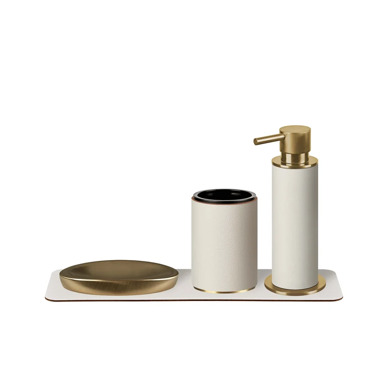 Leather Bathroom Set by Ekaterina Borovkova for ADJ STYLE