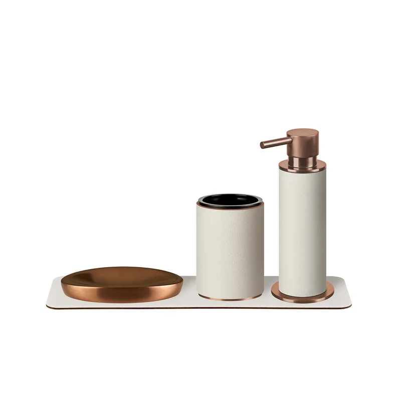 Leather Bathroom Set by Ekaterina Borovkova for ADJ STYLE