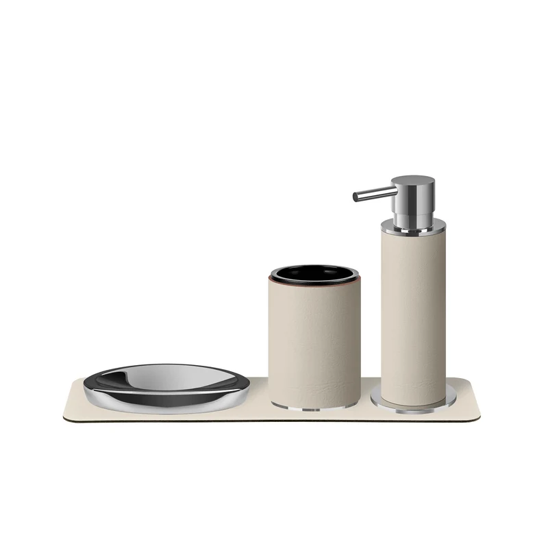 Leather Bathroom Set by Ekaterina Borovkova for ADJ STYLE