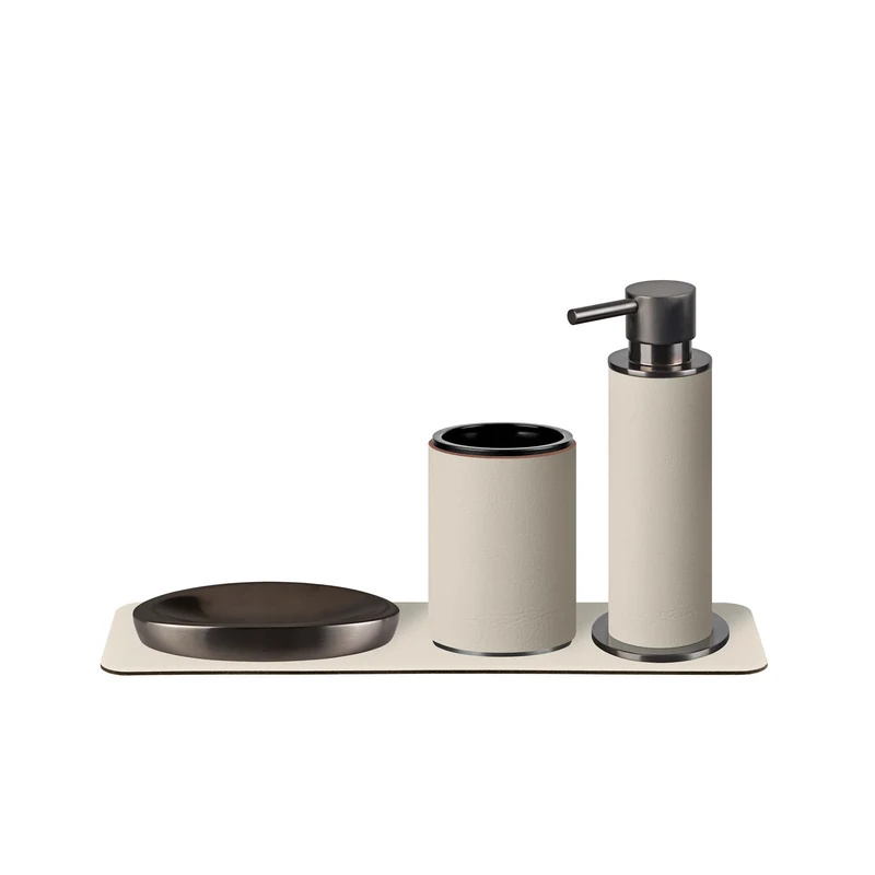 Leather Bathroom Set by Ekaterina Borovkova for ADJ STYLE