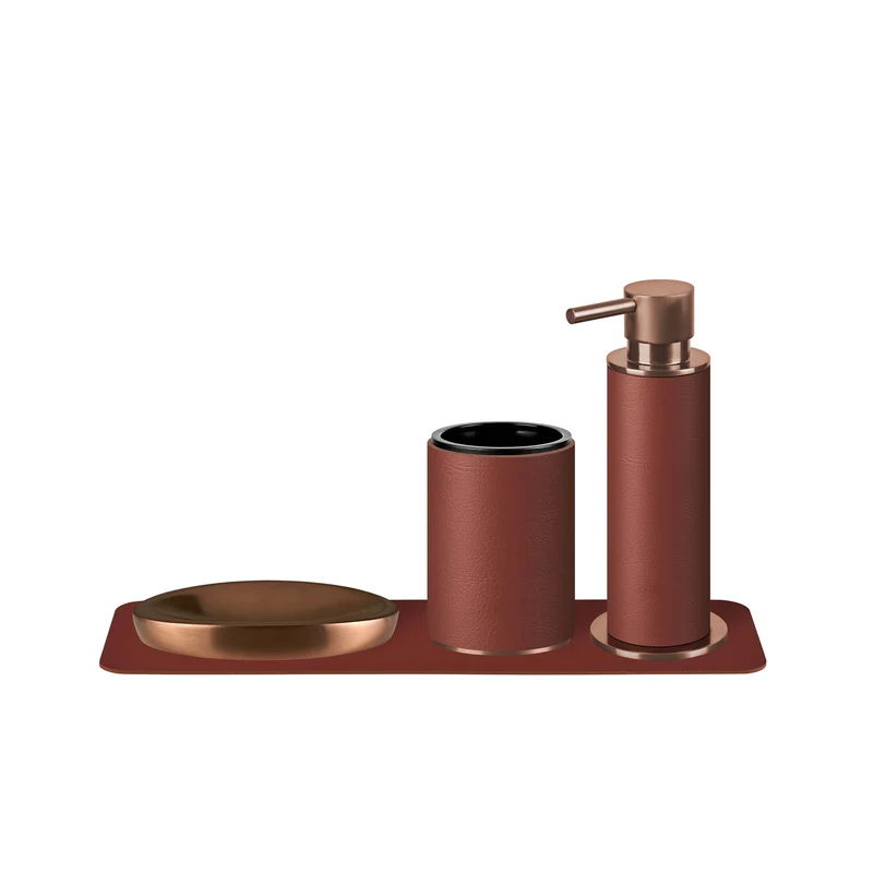Leather Bathroom Set by Ekaterina Borovkova for ADJ STYLE