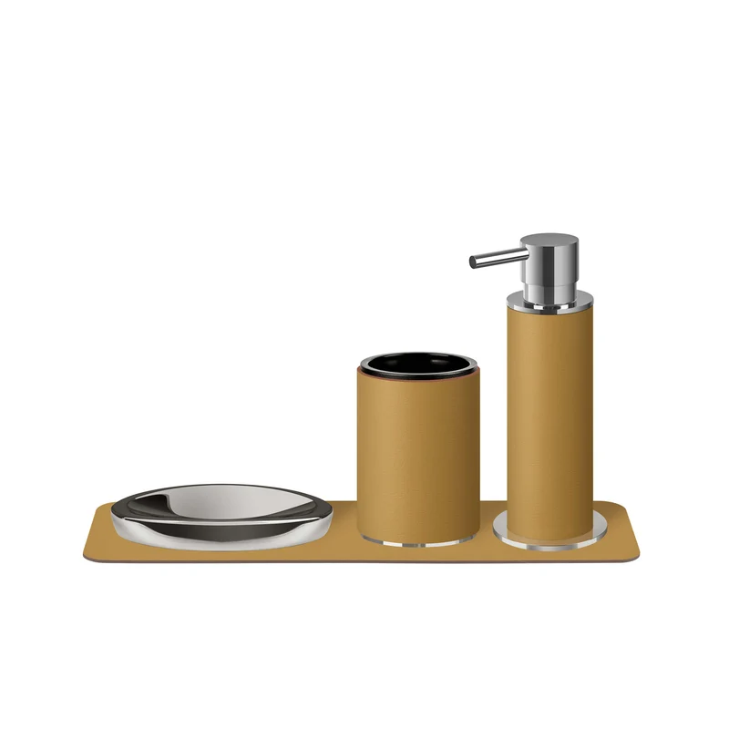 Leather Bathroom Set by Ekaterina Borovkova for ADJ STYLE