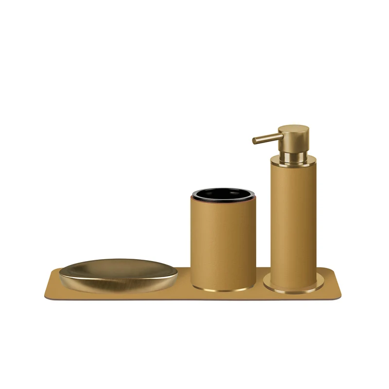 Leather Bathroom Set by Ekaterina Borovkova for ADJ STYLE