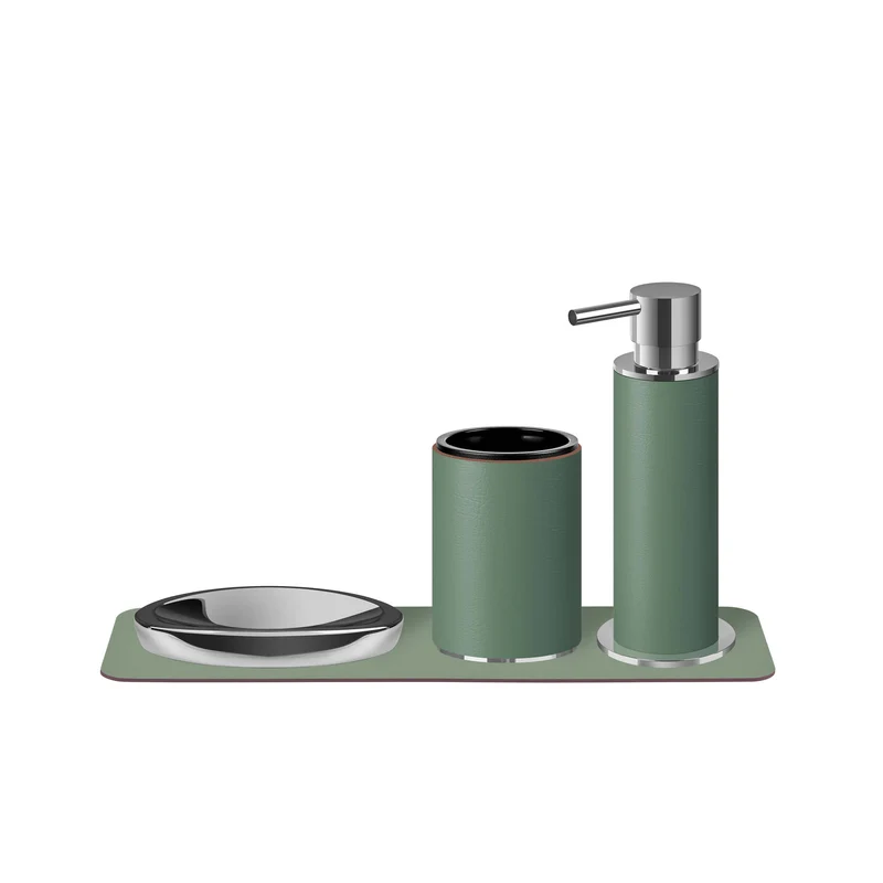 Leather Bathroom Set by Ekaterina Borovkova for ADJ STYLE
