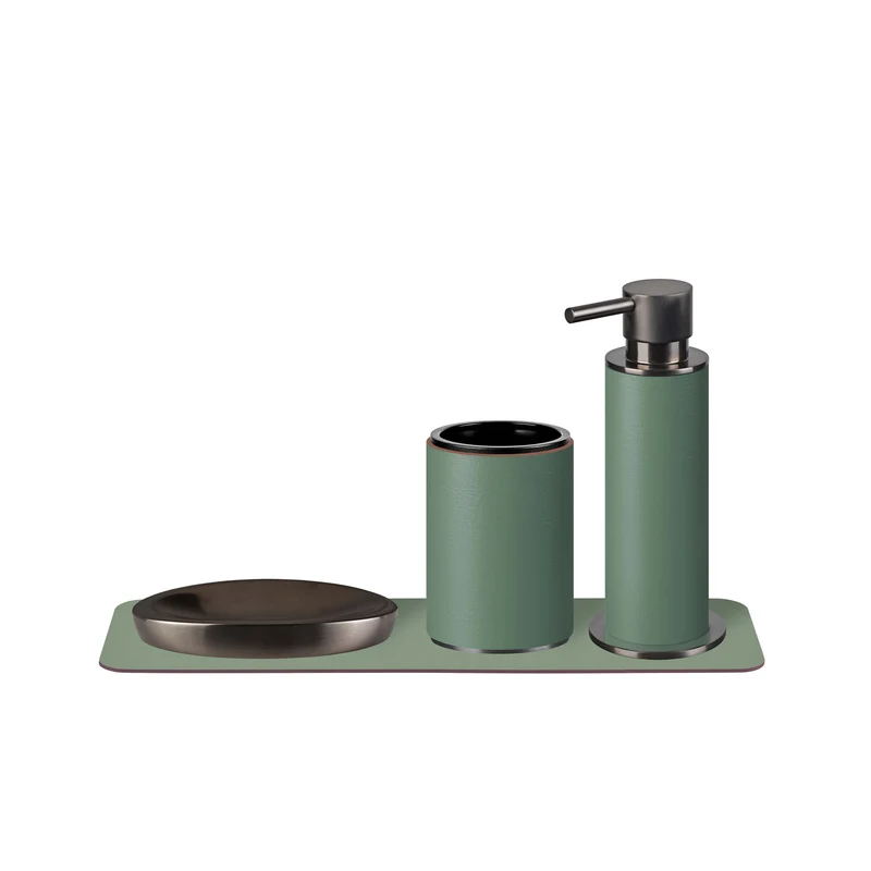 Leather Bathroom Set by Ekaterina Borovkova for ADJ STYLE