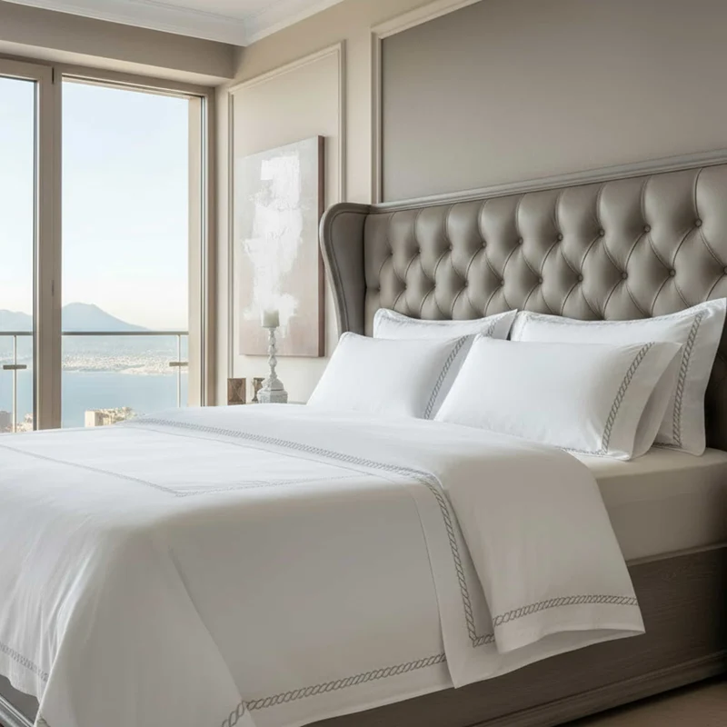 Egyptian Cotton Flat Sheet Set ESSE CHAIN by Cittadini
