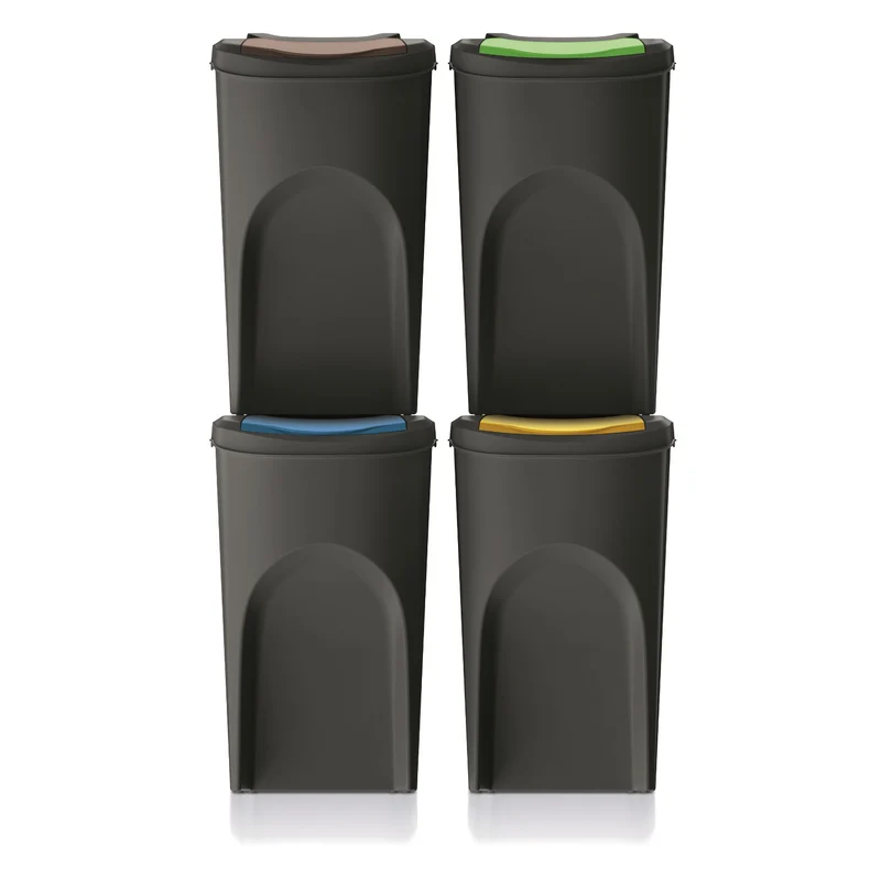 Keden Sortibox 4 x 35L Recycling Trash Can Segregation Bins