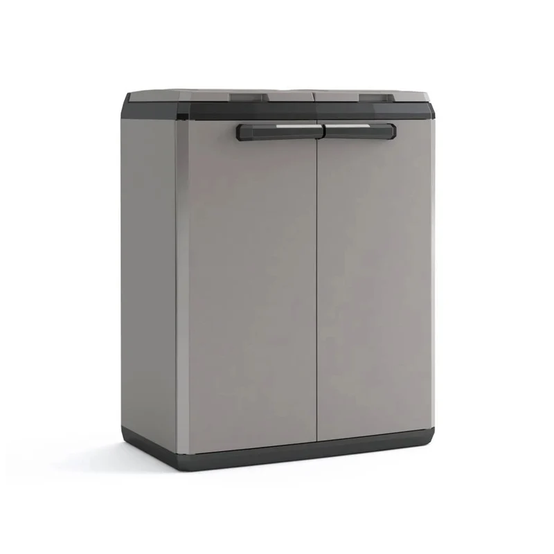 Keter Waste Sorting Cabinet, capacity 2x110L, manually operated lid, suitable for outdoor use, 241065