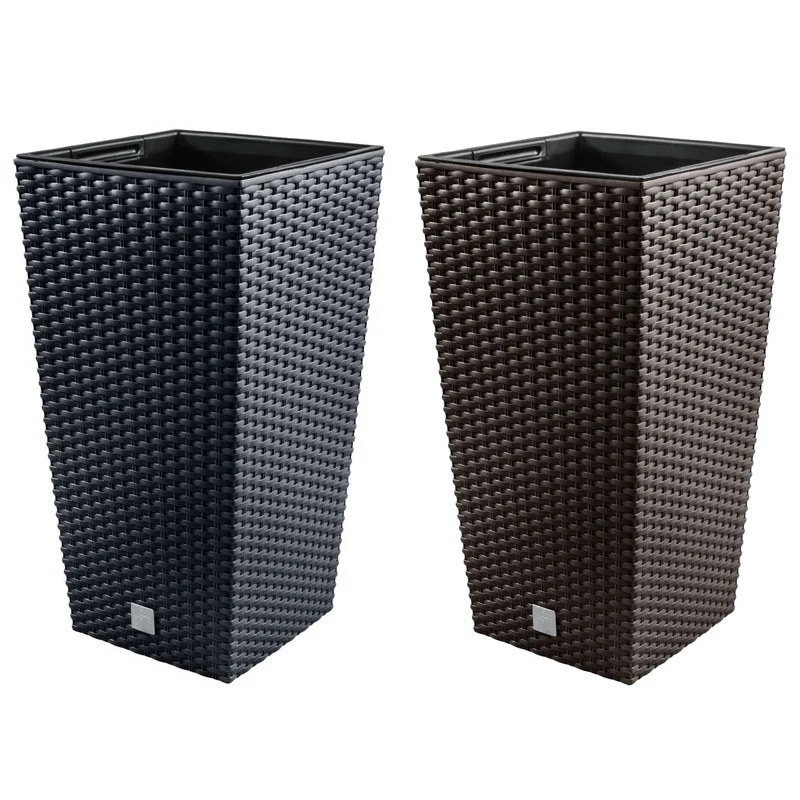 Flowerpot with Prosperplast Rato Square DRTS225 S433 anthracite