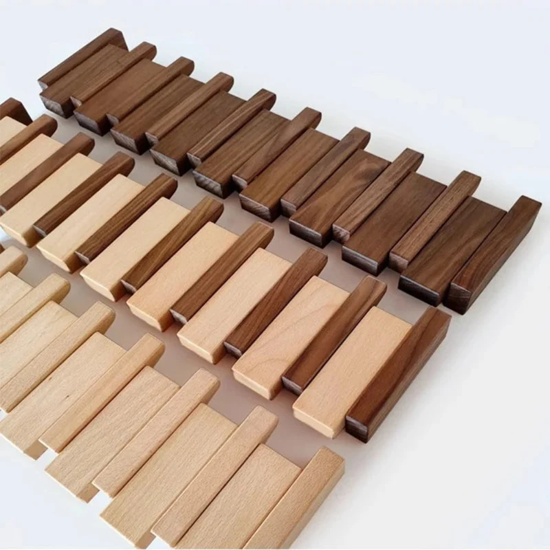 Coat Rack Wall Hooks Storage Wooden Folding Mounted