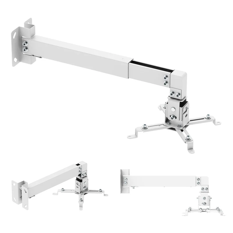 Maclean Wall-Mounted Projector Bracket/Hanger, White, up to 20 kg, MC-205 W