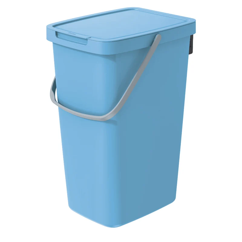 Keden Systema Q Sorting Waste Bin 20L Recycling Bin Separation Segregation Lidded with Handle Hanging Dustbin Garbage Can Slim Blue Paper