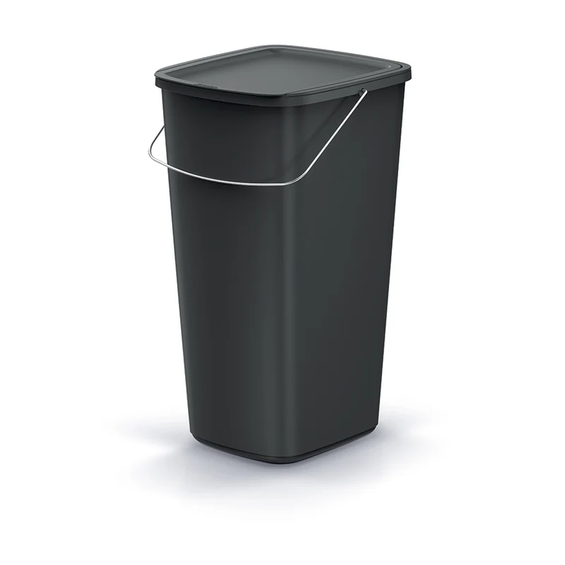 Keden waste basket, black, capacity 25L, Compacta Q Basic