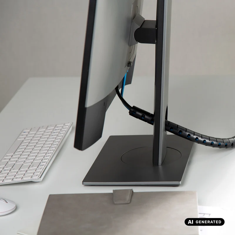 Maclean Cable Organizer/Hideaway, 20 mm x 1,000 mm, Black, MCTV-899 B