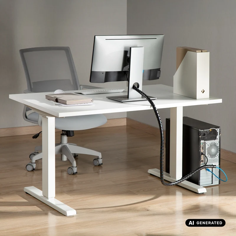 Maclean Cable Organizer/Hideaway, 20 mm x 1,000 mm, Black, MCTV-899 B