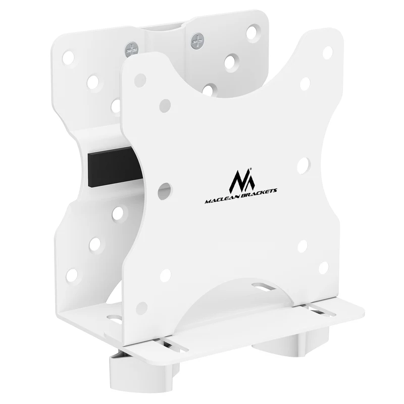 Maclean mini computer mount, 17-70mm range, VESA compatible, max load 5kg, white, MC-115 W
