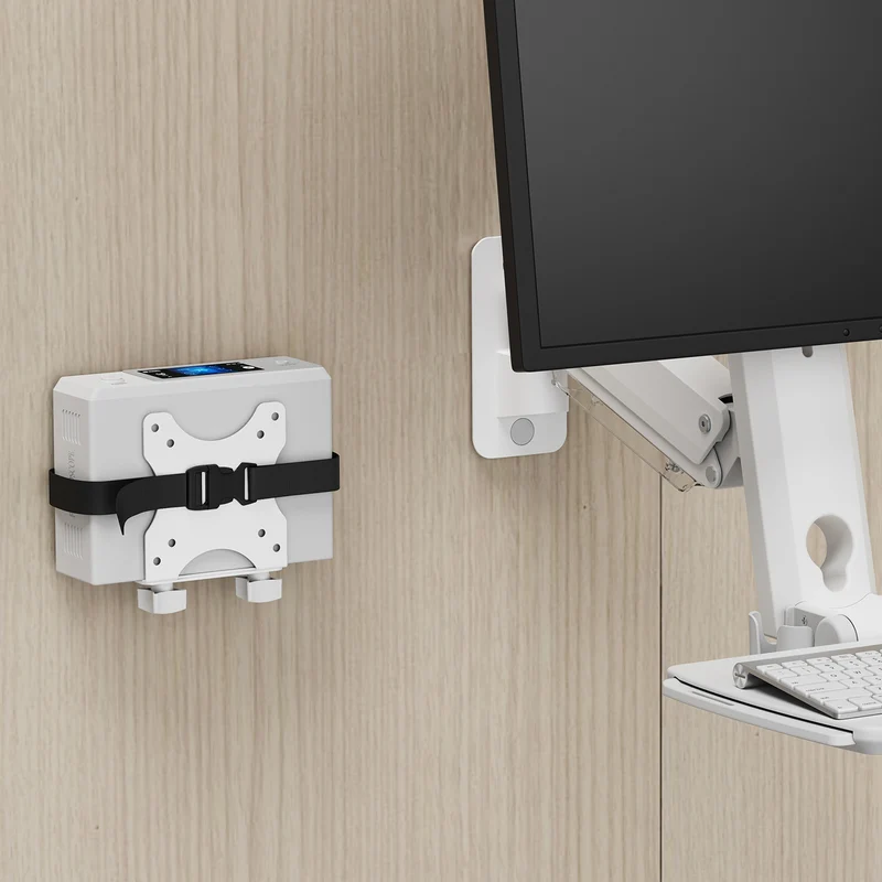 Maclean mini computer mount, 17-70mm range, VESA compatible, max load 5kg, white, MC-115 W